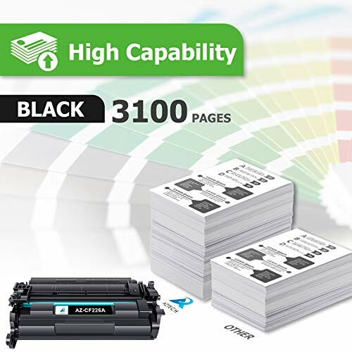 High capability black toner cartridge with 3100 page yield.