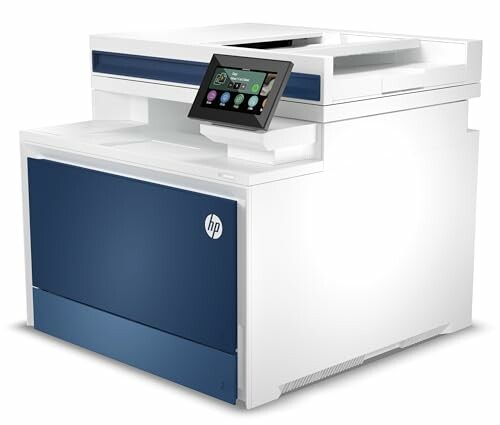 HP laser printer with touchscreen display