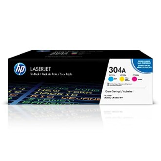 HP 304A Cyan, Magenta, Yellow 3-Pack Toner Cartridges