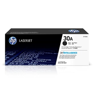 HP LaserJet 30A black toner cartridge packaging.