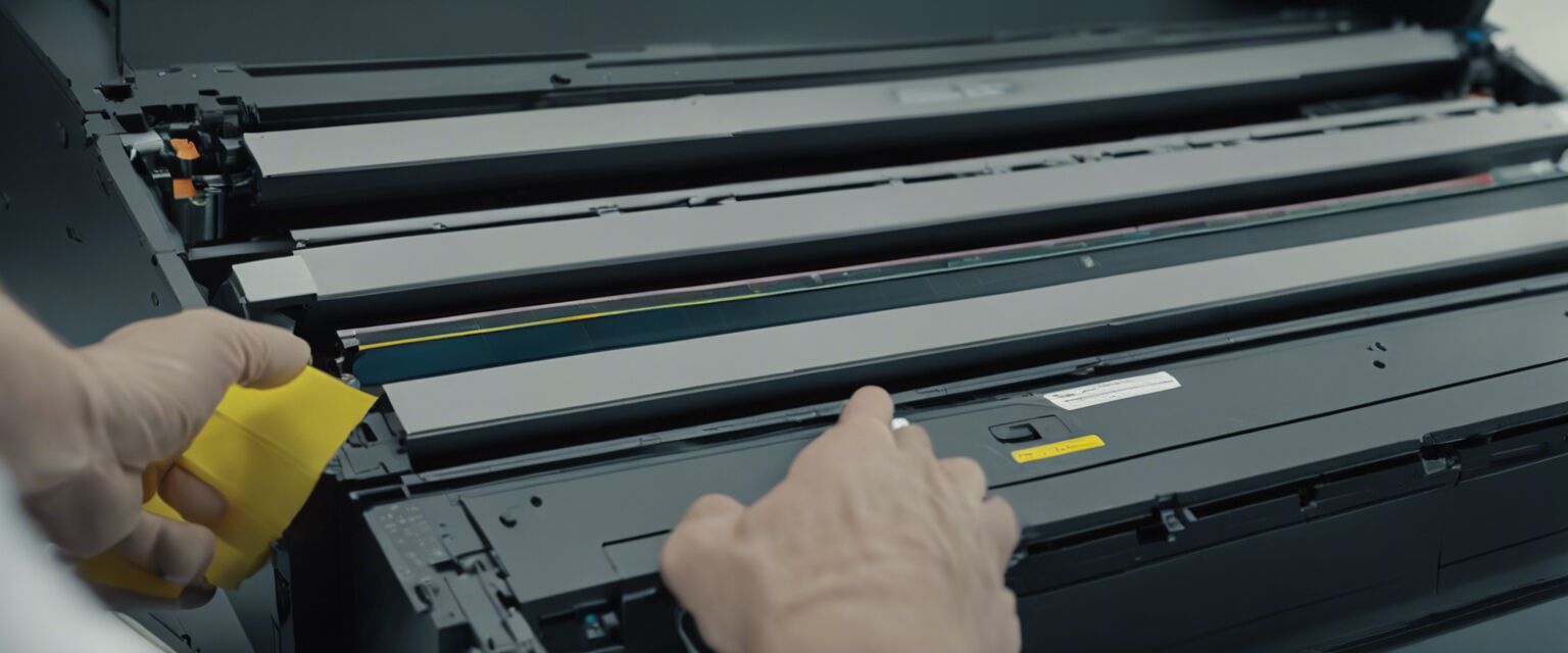 Inspecting HP toner cartridge for troubleshooting